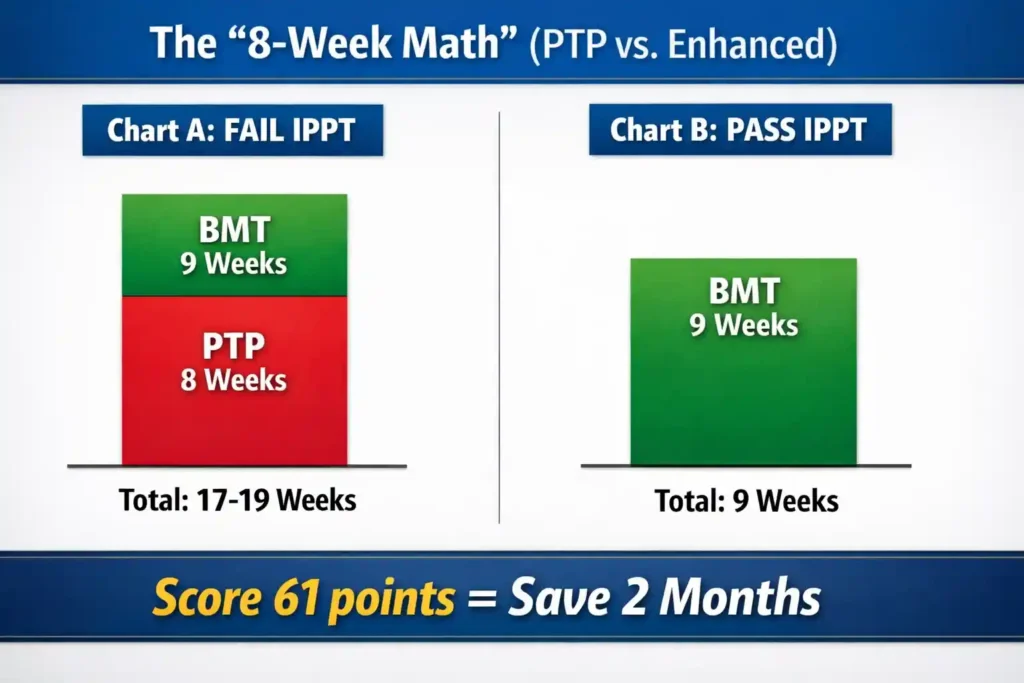 Comparison between good ippt result and bad in training reduction