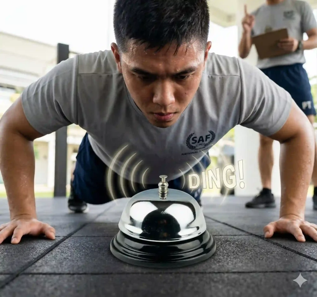 Ringer call bell for ippt pushup
