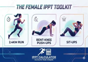 Picture illustrating the IPPT female toolkit