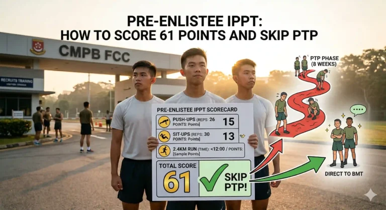 Pre-Enlistee IPPT Image showing Passing Score