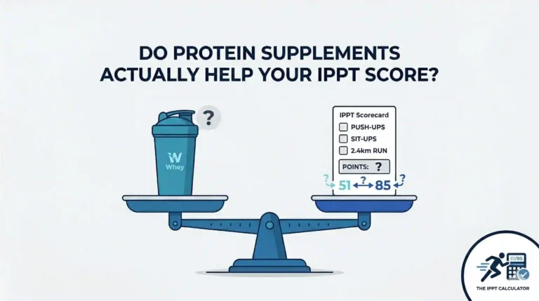 Picture illustrating the importance of weight to score IPPT